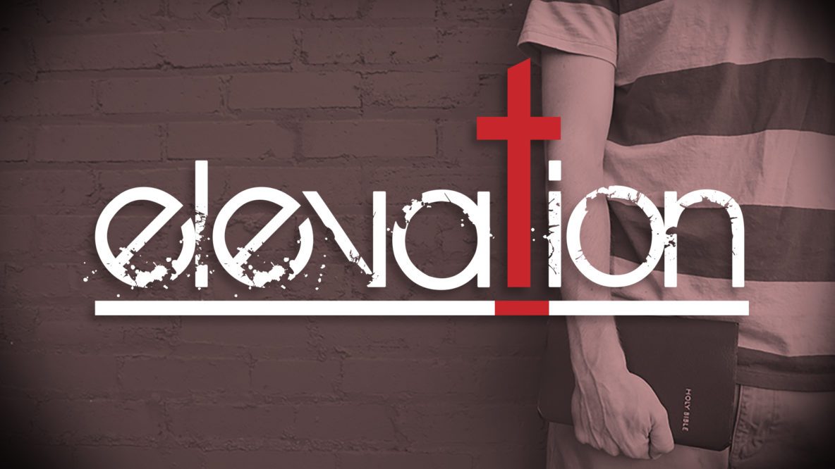 Stylized elevation logo with red cross